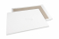 Kuvert med kartong på baksidan - 450 x 600 mm, 120 gram vit kraft fram, 700 gram grå duplex baksida, inget lim / ingen remsa | PIT Packaging.se | Kuvertland