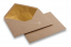 Fodrade kuvert i kraftpapper- 114 x 162 mm (C 6) Guld | PIT Packaging.se | Kuvertland