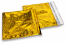 Färgade metalliska foliekuvert guldfärgade holografiska - 165 x 165 mm | PIT Packaging.se | Kuvertland