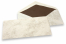 Marmorerade kuvert - 110 x 220 mm, marmorerad brun, fodrad insida brun | PIT Packaging.se | Kuvertland