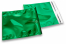 Färgade metalliska foliekuvert gröna - 165 x 165 mm | PIT Packaging.se | Kuvertland