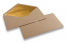Fodrade kuvert i kraftpapper - 110 x 220 mm (EA 5/6) Guld | PIT Packaging.se | Kuvertland