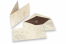 Marmorerade kuvert (96 x 181 mm) och kort (90 x 173 mm) - Marmorerade brun, fodrad insida brun | PIT Packaging.se | Kuvertland