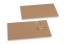 Kuvert med sträng och bricka - 110 x 220 mm, brun | PIT Packaging.se | Kuvertland