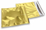 Färgade metalliska foliekuvert guldfärgade - 165 x 165 mm | PIT Packaging.se | Kuvertland
