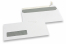 Fönsterkuvert, vita, 110 x 220 mm (EA5/6), fönster till vänster 30 x 100 mm, fönstrets placering är 15 mm från vänster och 20 mm från botten, 80 gram, stängning med förseglingsremsa | PIT Packaging.se | Kuvertland