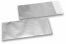Silver färgade foliekuvert i matt metall - 110 x 220 mm | PIT Packaging.se | Kuvertland