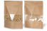 Zippåsar av kraftpapper med fönster - brun, 250 x 340 x 120 mm, 3000 ml | PIT Packaging.se | Kuvertland