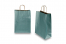 Papperspåsar med snurrade handtag - petrolblå metallisk, 260 x 120 x 350 mm, 90 gr | PIT Packaging.se | Kuvertland