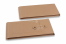 Kuvert med sträng och bricka - 110 x 220 x 25 mm, brun | PIT Packaging.se | Kuvertland