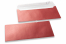 Röda färgade pärlemor kuvert - 110 x 220 mm | PIT Packaging.se | Kuvertland