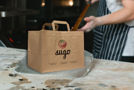 Papperspåsar med platta handtag | PIT Packaging.se | Kuvertland