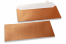 Koppar färgade pärlemor kuvert - 110 x 220 mm | PIT Packaging.se | Kuvertland