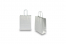 Papperspåsar med snurrade handtag - silverfärgad, 180 x 80 x 220 mm, 90 gr | PIT Packaging.se | Kuvertland