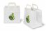 Papperspåsar med platta handtag - vit med tryckt exempel | PIT Packaging.se | Kuvertland