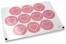 Klistermärken till kuvert kärlek - rosa med vitt hjärta med löv | PIT Packaging.se | Kuvertland