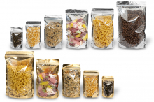 Ståpåsar metalliska transparenta - guldfärgad metallisk och silverfärgad metallisk | PIT Packaging.se | Kuvertland