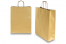 Papperspåsar med snurrade handtag - guldfärgad, 320 x 120 x 410 mm, 100 gr | PIT Packaging.se | Kuvertland