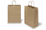 Papperspåsar med snurrade handtag - bruna randiga, 260 x 120 x 350 mm, 90 gr | PIT Packaging.se | Kuvertland
