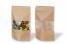 Zippåsar av kraftpapper med fönster - brun, 160 x 270 x 80 mm, 750 ml | PIT Packaging.se | Kuvertland