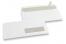 Fönsterkuvert, vita, 110 x 220 mm (EA5/6), fönster till höger 30 x 100 mm, fönstrets placering är 15 mm från höger och 20 mm från botten, 80 gram, stängning med förseglingsremsa | PIT Packaging.se | Kuvertland
