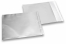 Silver färgade foliekuvert i matt metall - 165 x 165 mm | PIT Packaging.se | Kuvertland