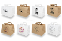 Take away papperspåsar - vitt eller brunt | PIT Packaging.se | Kuvertland