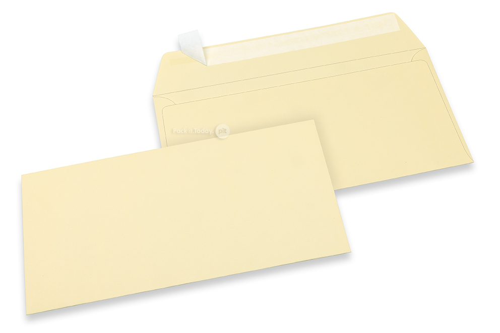 Benvita färgade kuvert av papper - 110 x 220 mm