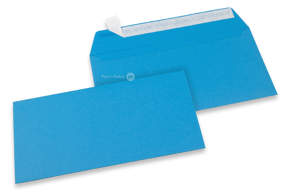 Havsblåa färgade kuvert av papper - 110 x 220 mm
