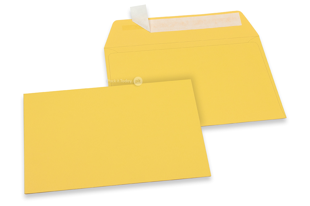Smörblomma gula färgade kuvert av papper - 114 x 162 mm