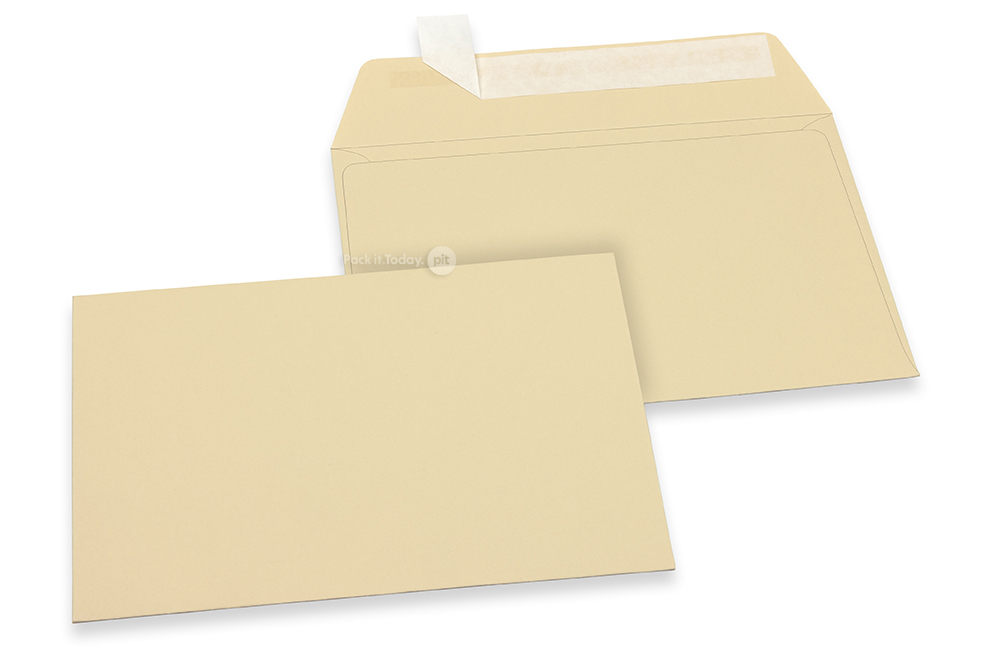 Kamelbruna färgade kuvert av papper - 114 x 162 mm