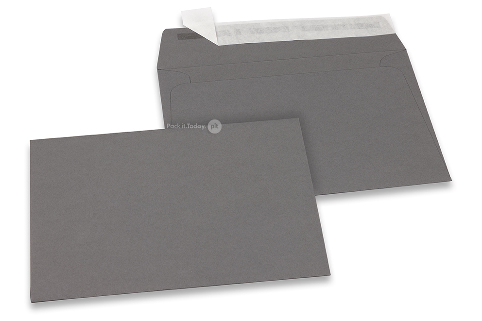 Antracit färgade kuvert av papper - 114 x 162 mm