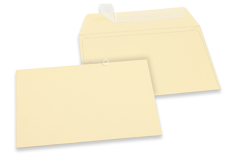 Benvita färgade kuvert av papper - 114 x 162 mm