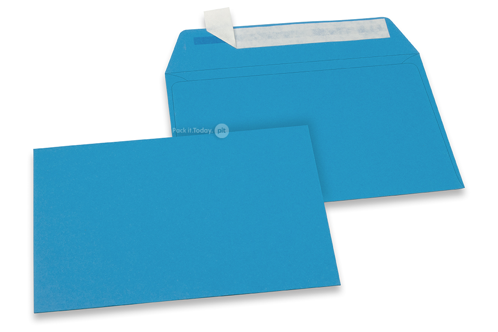 Havsblåa färgade kuvert av papper - 114 x 162 mm