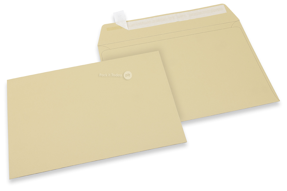Kamelbruna färgade kuvert av papper - 162 x 229 mm