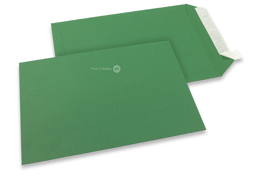 Mörkgröna färgade kuvert av papper - 229 x 324 mm