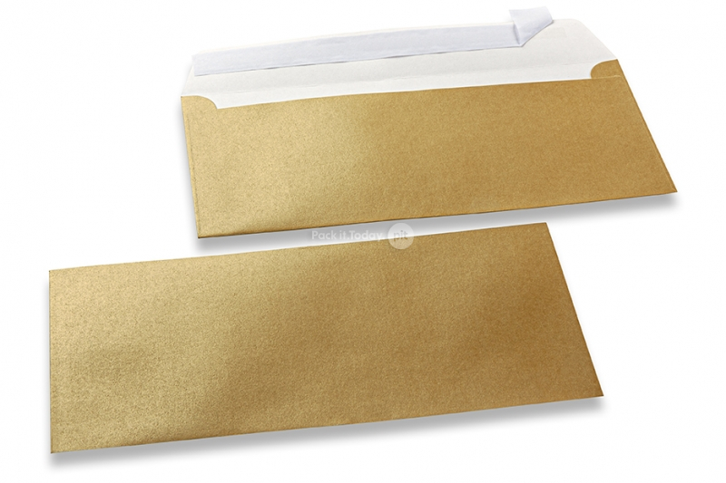 Guldfärgade pärlemor kuvert - 110 x 220 mm