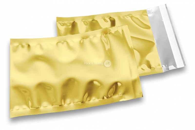 Färgade metalliska foliekuvert guld - 114 x 162 