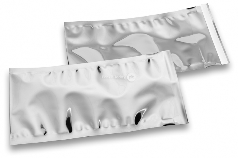 Färgade metalliska foliekuvert silverfärgade - 114 x 229 mm