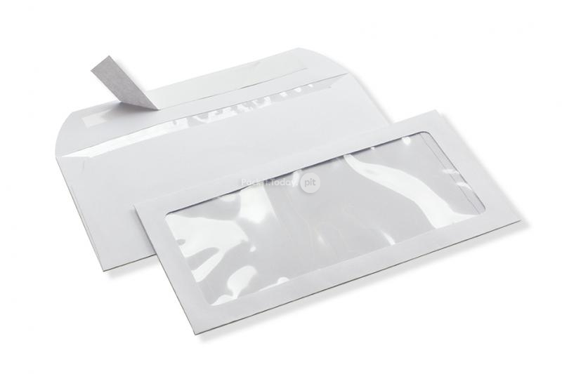 Panorama fönsterkuvert, 110 x 220 mm (DL), 160 gram, förseglingsremsa, (fönsterformat 80 x 190 mm, position: 15 mm från vänster, 15 mm från botten)