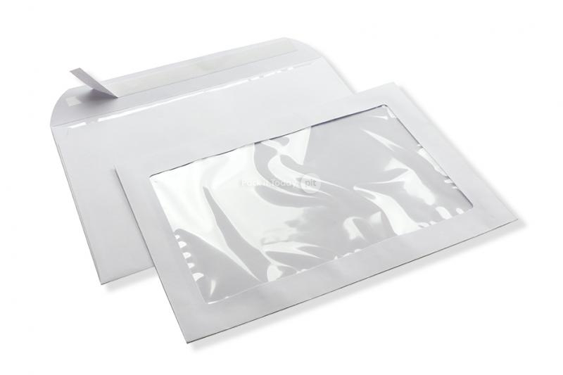 Panorama fönsterkuvert, 229 x 324 mm (A4), 160 gram, förseglingsremsa, (fönsterformat 170 x 270 mm, position: 27 mm från vänster, 30 mm från botten)