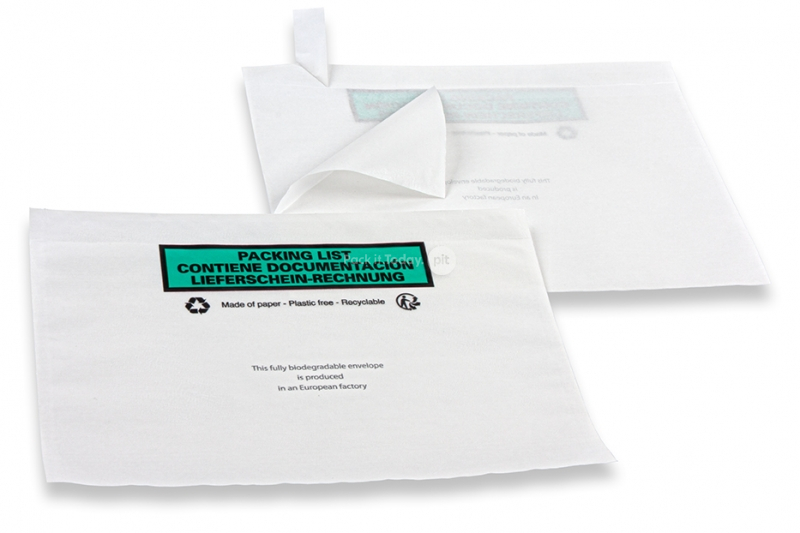 Packsedelskuvert av papper - 165 x 228 mm tryckt