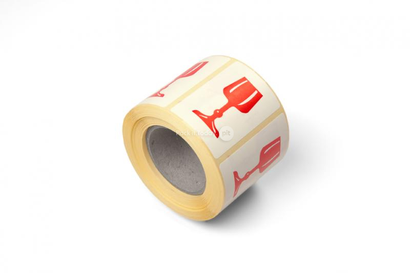 Förpackningsetiketter - Fragile: vinglas - 60 x 40 mm