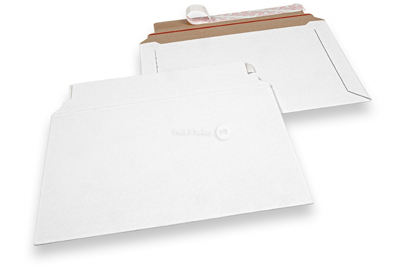 Wellpappkuvert vit - 245 x 345 mm