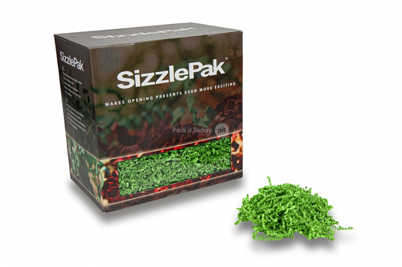 Strimlat papper SizzlePak - Limegrön (1.25 kg), 80 gsm papper