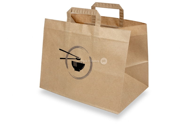 Take away papperspåsar - brunt + asiatisk mat