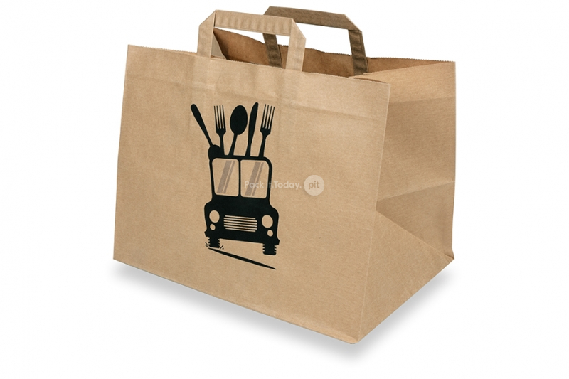 Take away papperspåsar - brunt + hemkörning