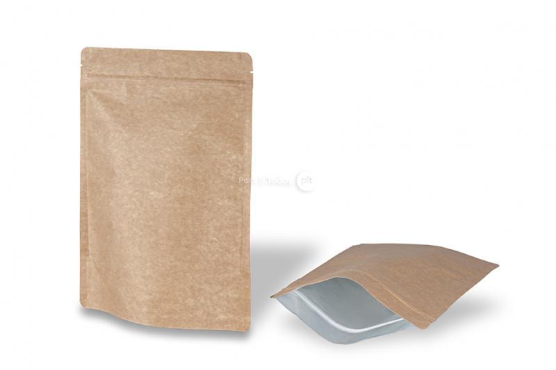 Zippåsar av brunt kraftpapper - 200 x 300 x 100 mm, 1800 ml