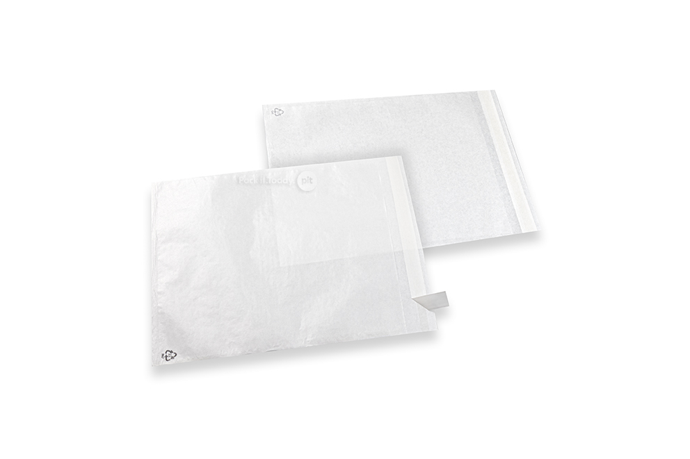 Vita glassinkuvert med förslutningsremsa - 200 x 230 mm