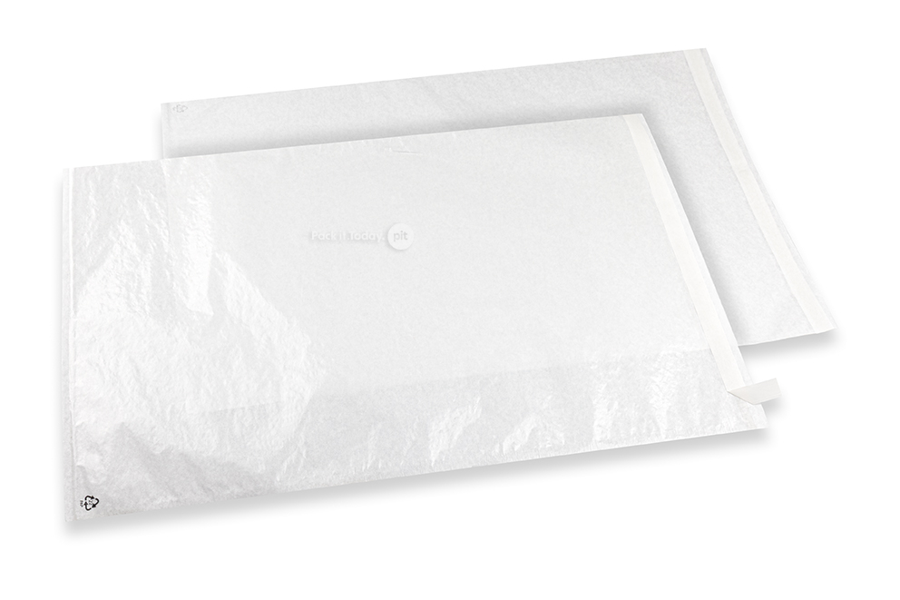 Vita glassinkuvert med förslutningsremsa - 340 x 500 mm